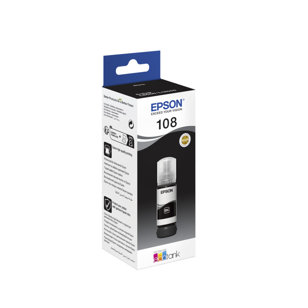 Bouteille d'encre Epson 108 NOIR (C13T09C14A) 70ML